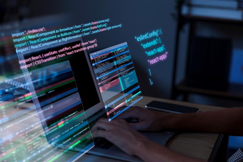 Image showing the integration of software development trends like low-code solutions and AI-driven development tools that enhance business operations.